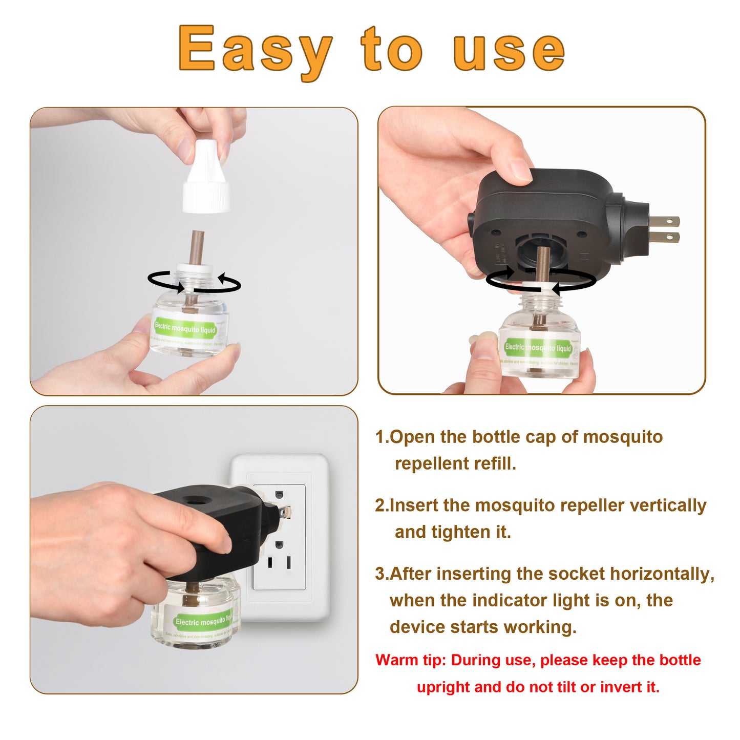 Moskiller Mosquito Repeller  Indoor Use, Electronic Mosquito Repellent Plug in, Mosquito Repellent, for Home, Living Room, Bedroom, Office