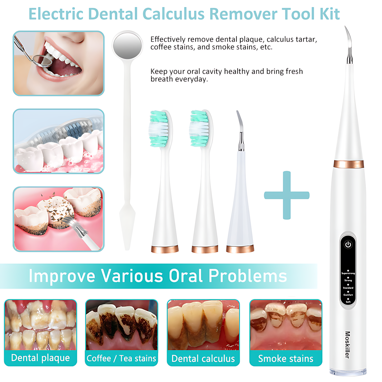 Moskiller Electric Toothbrushes for Adults