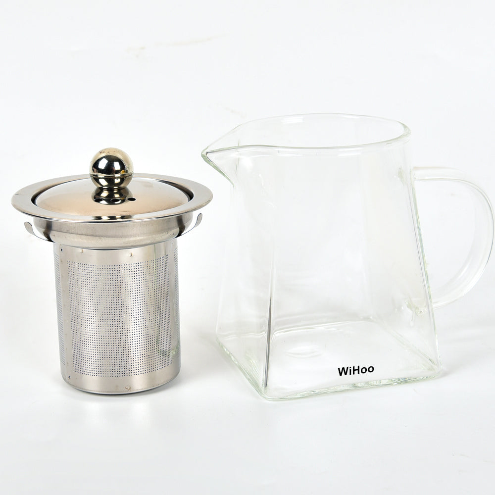 WiHoo Glass Kettle, 1.5 Liter BPA Free Borosilicate Glass, for Tea & Coffee
