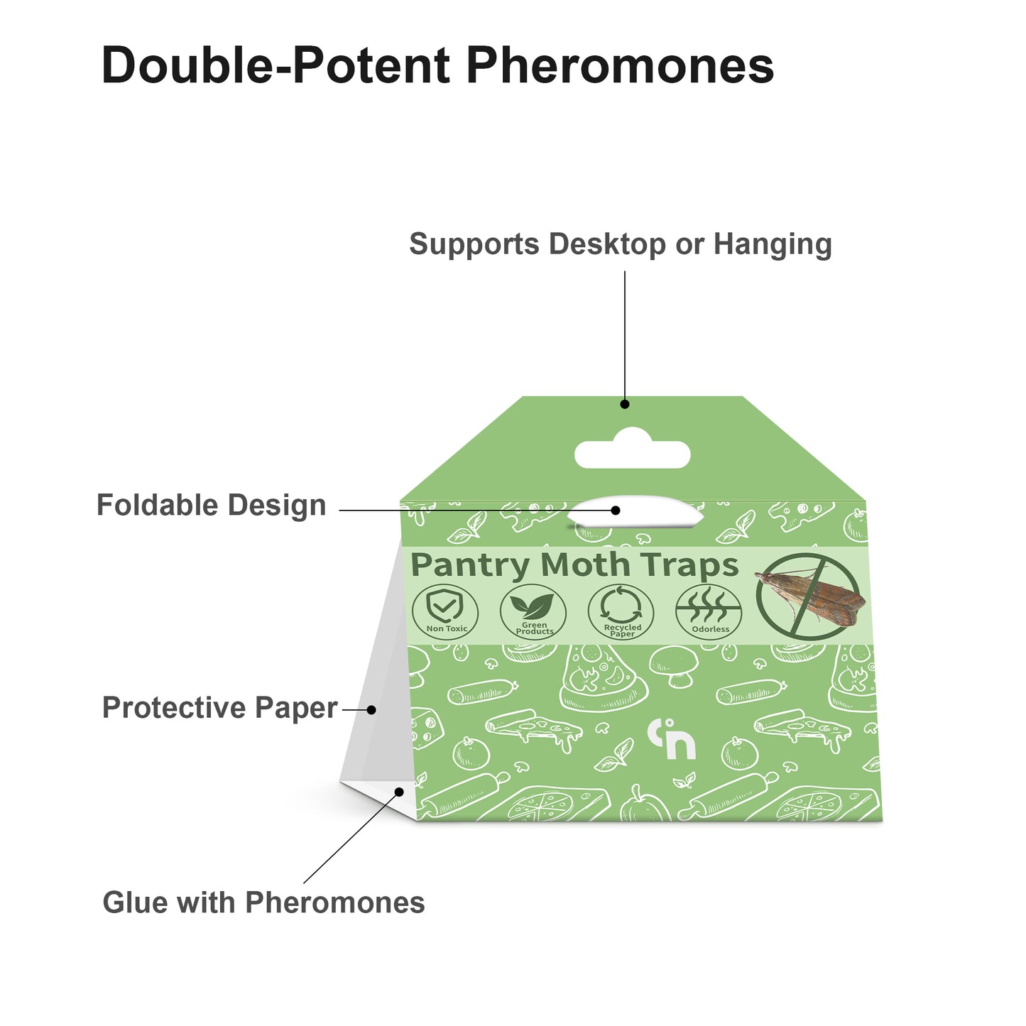 CN Pesticides Pantry Moth Traps 6-Pack for House Indoor Kitchen and Cupboard