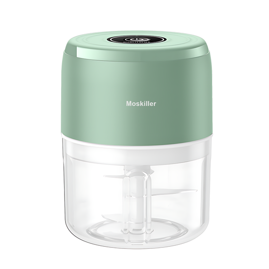 Moskiller Electric Garlic Chopper, Mini Portable Veggie Chopper, 250ML Garlic Grinder Masher Onion Chopper, Blender to Vegetable, for Ginger, Chili, Fruit, Meat