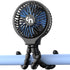T4-01 Battery Operated Stroller Fan Flexible Tripod Clip On Fan with 3 Speeds and Rotatable Handheld Rechargeable Personal Portable Fan for Baby Car Seat Crib Bike Treadmill
